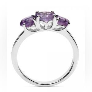 Ring-Stunning White Gold Rhodium Over Sterling Silver 1.63CTW
Amethyst Size 6.75